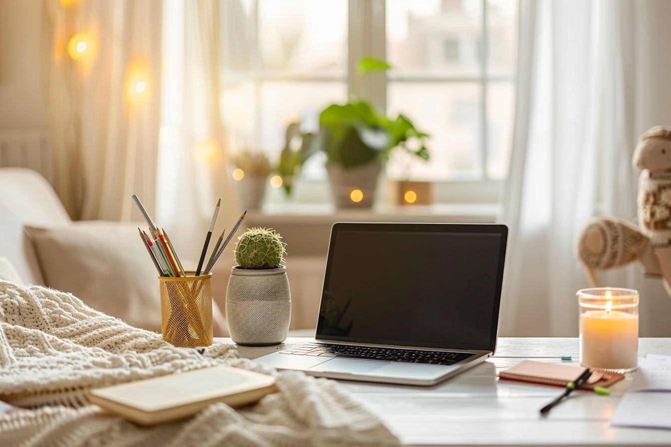 Idées créatives pour aménager un coin bureau fonctionnel dans un petit appartement, maximisant l'espace et le confort