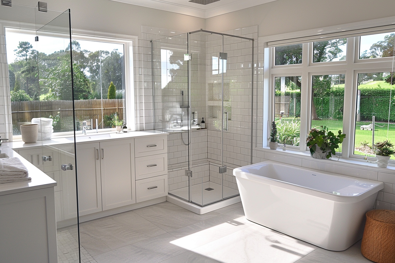Avant et après la rénovation d'une salle de bain contemporaine à Vénissieux pour ajouter de la valeur au logement avant un déménagement.